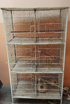 Heavy iron 3 story 6 portion metal bird cage (Urgent Sell)