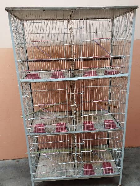Heavy iron 3 story 6 portion metal bird cage (Urgent Sell) 1