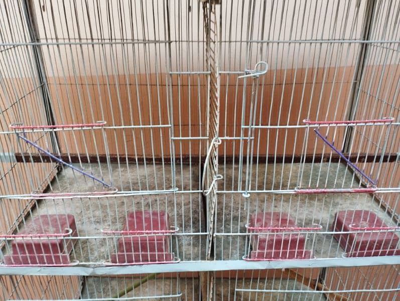 Heavy iron 3 story 6 portion metal bird cage (Urgent Sell) 3