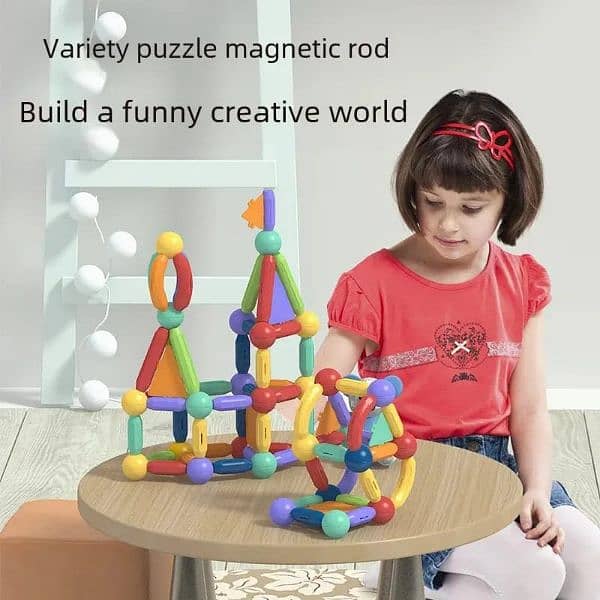 25pcs Kids Magnetic Builder Blocks Set, 3D Magnet Building 0