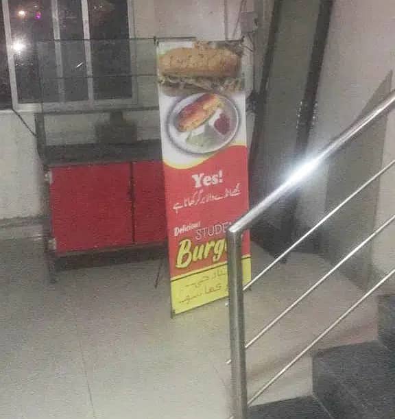 Burger , Biryani , Lemon soda & Juice stall for sale in good condition 3