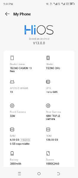 Tecno Camon 19 1 month used 4