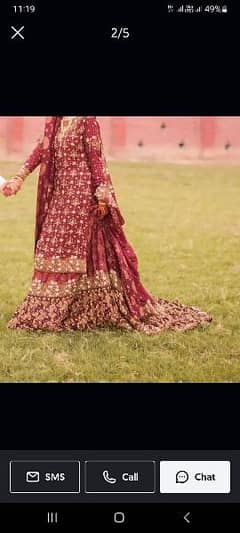 Meena kari bridal new style wedding dress farshi lehnga with tail