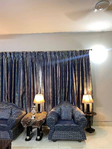 Premium Sofa Set, High Quality Curtains and Side Tables for Sale 3