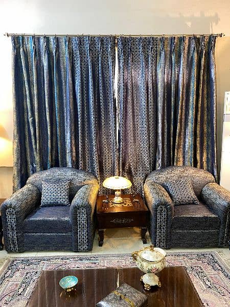 Premium Sofa Set, High Quality Curtains and Side Tables for Sale 4