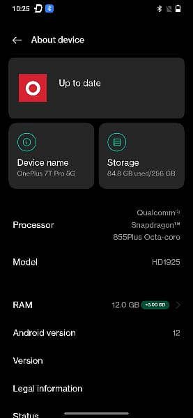 OnePlus 7t pro Maclaren 12gb+7gb and 256 GB Memory 2