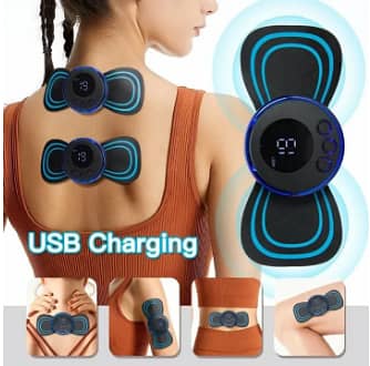 EMS Rechargeable Portable Butterfly Neck Massager 0