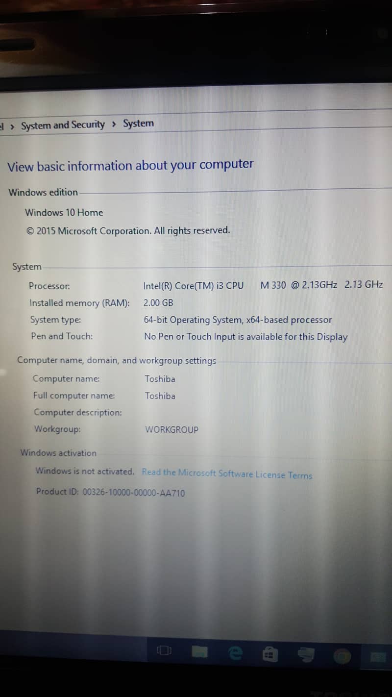 Toshiba Core i3 3rd Gen (See Ad) 8