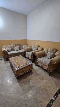 sofa set 5 seater beige colour couch