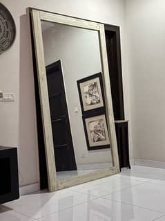 Luxury Floor Standing Mirror With Gold Chalk Finish