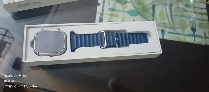 W&O X8 Ultra Max Smart Watch with Blue Ocean Strap 3