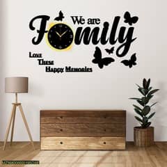 Family wall clock with light