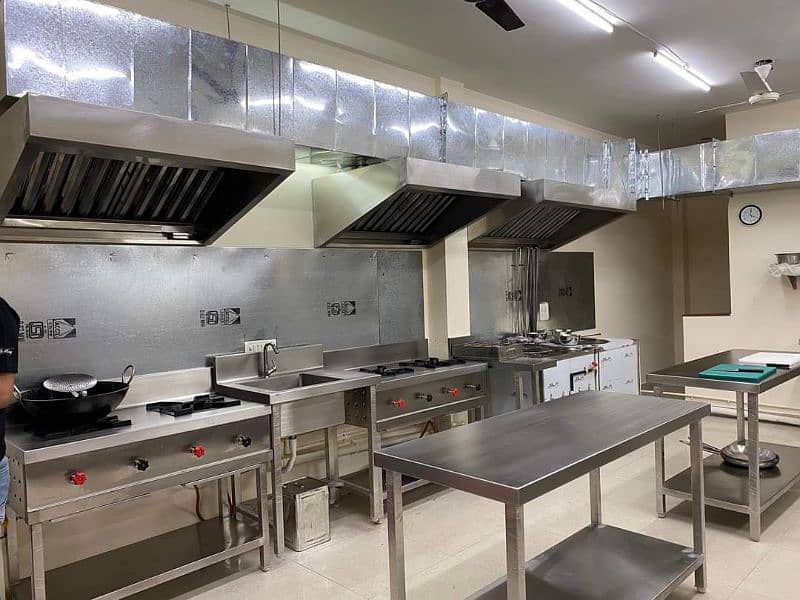 Restaurant SS Kitchen Exhaust Hood, Suction 5