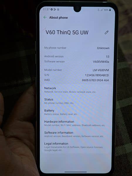 LG V60 8/128 approved sealed 7