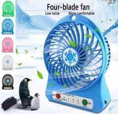 USB rechargeable Fan with Night Light and Charging, Convenient