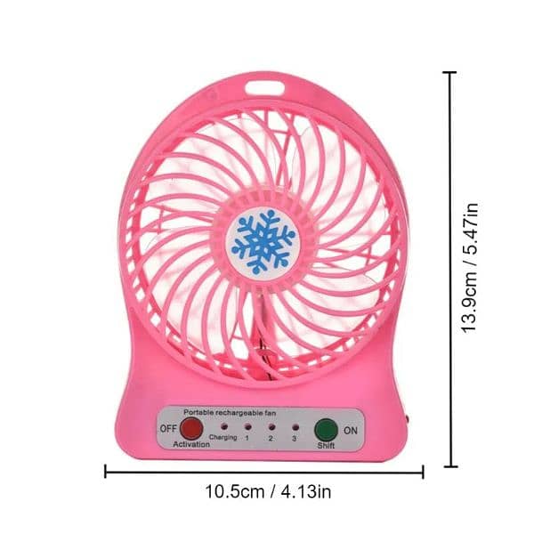 USB rechargeable Fan with Night Light and Charging, Convenient 6