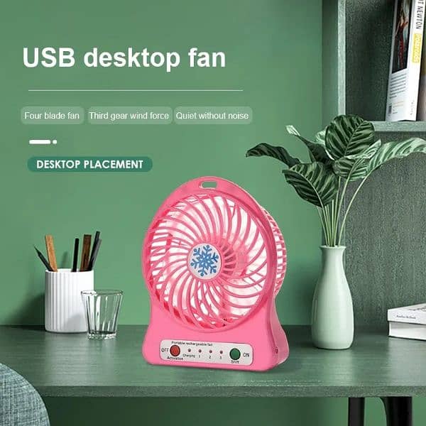 USB rechargeable Fan with Night Light and Charging, Convenient 8