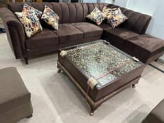 L Shaped Sofa Set With Cushions