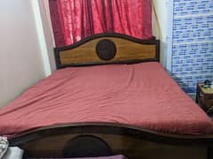 Double bed wooden