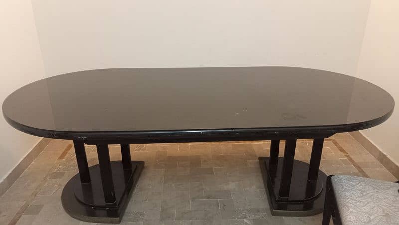 black wooden dining table 6chairs excellent condition price nigotiable 3