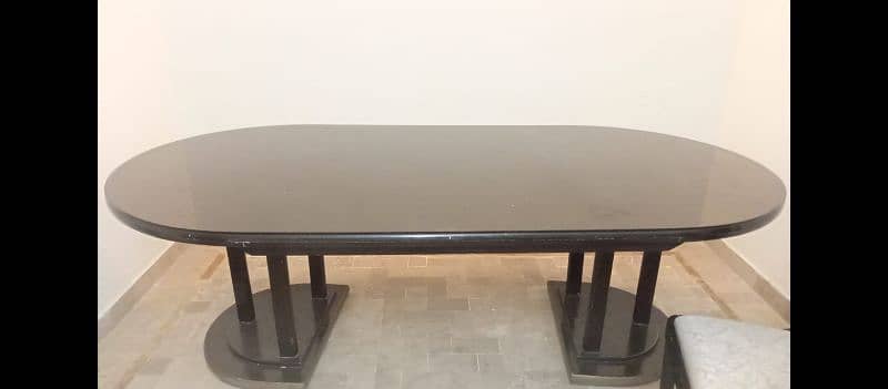 black wooden dining table 6 chair price negotiable 1