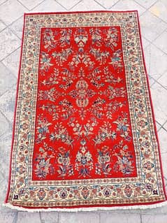 handmade| Double knot Qaleen | Rugs 6x4 | Handknotted carpets |Red rug