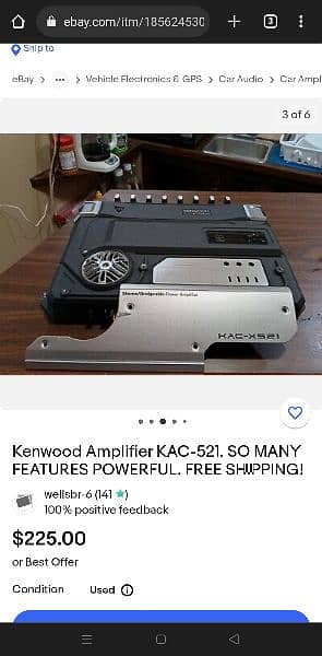For Urgent Sale: Kenwood eXcelon KAC-X541 1