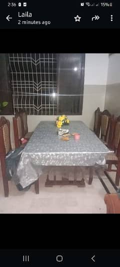dining table in 6 chairs