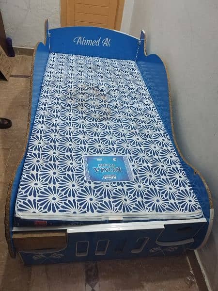car bed double manzil with mattress 1