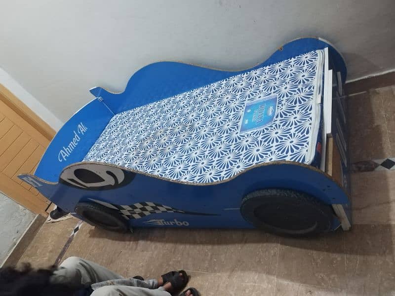 car bed double manzil with mattress 2