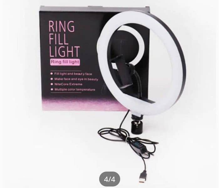 26 cm Ring light best quality 3 Shades with mobile holder no used 0