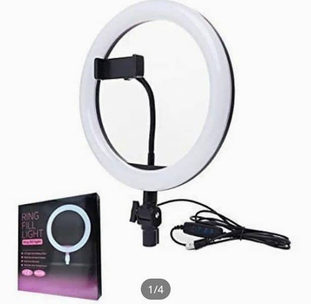 26 cm Ring light best quality 3 Shades with mobile holder no used 1