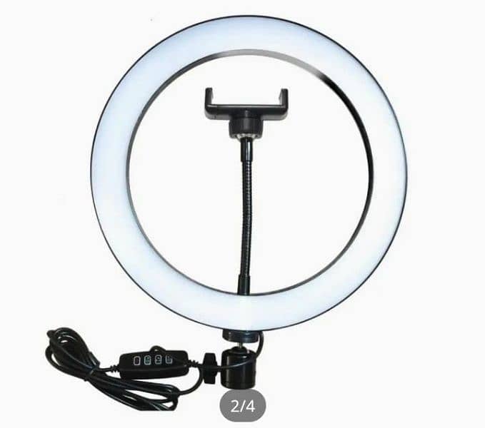 26 cm Ring light best quality 3 Shades with mobile holder no used 2