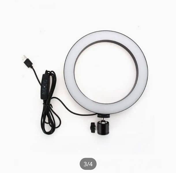 26 cm Ring light best quality 3 Shades with mobile holder no used 3