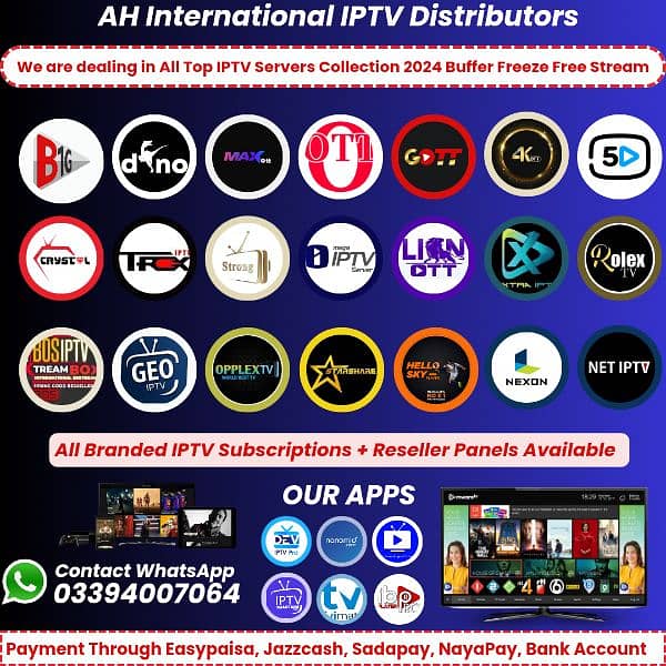 LARGEST QUALITY IPTV SERVERS COLLECTION NO BUFFER FREEZE | 03394007064 1