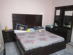king size bed dressing and side tables for sell 0