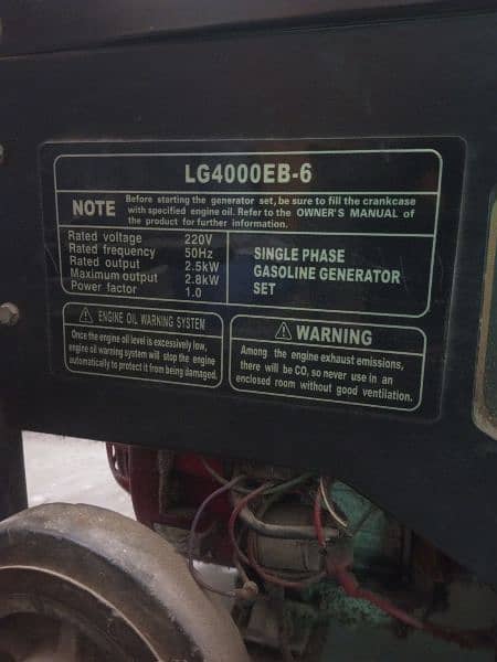 2.5Kw, home used generator. 4