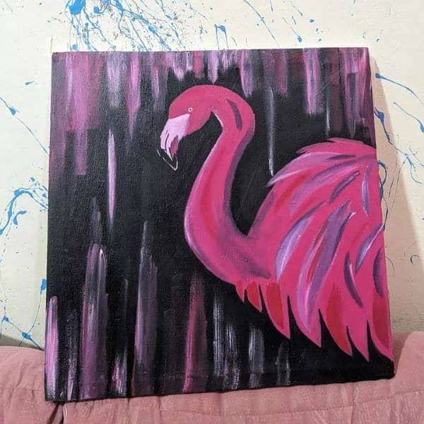 flamingo painting 1