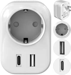 Travel Adapter USA Adapter Socket with USB A & C