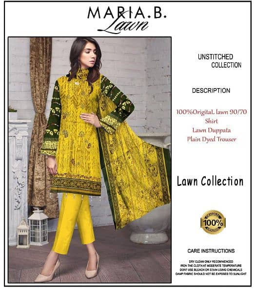 3 pc suit /lawn embroidery suit /lawn duppata suit /women collection 7