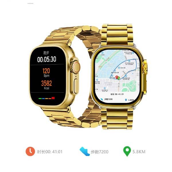 M9 Ultra Max Gold Edition Luxury Stainless Steel Sports Heart Rate 3