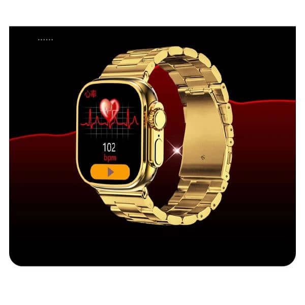M9 Ultra Max Gold Edition Luxury Stainless Steel Sports Heart Rate 7
