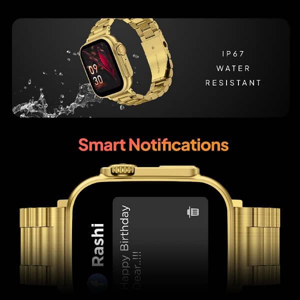M9 Ultra Max Gold Edition Luxury Stainless Steel Sports Heart Rate 8