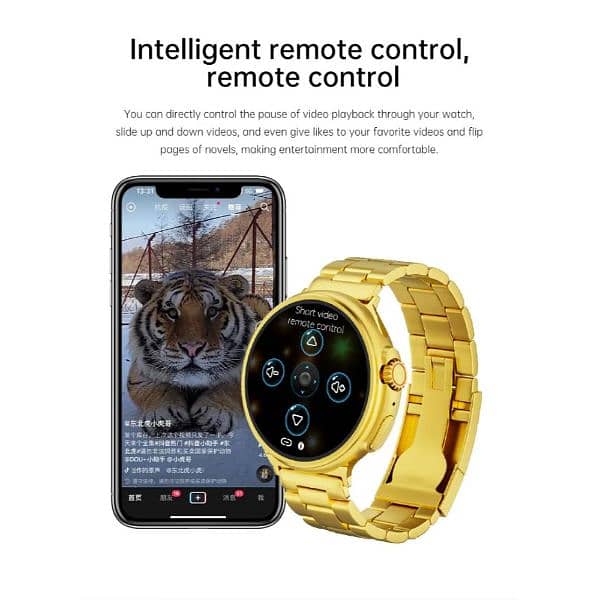 G10 24K Gold Amoled Display Luxury Stainless Steel Sports Heart Rate 1