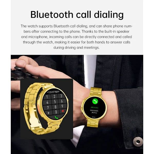 G10 24K Gold Amoled Display Luxury Stainless Steel Sports Heart Rate 3