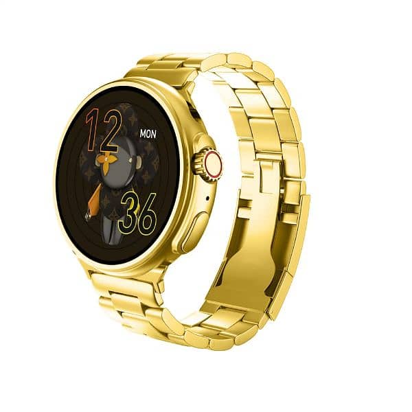 G10 24K Gold Amoled Display Luxury Stainless Steel Sports Heart Rate 4