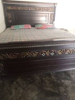 bed with side tables