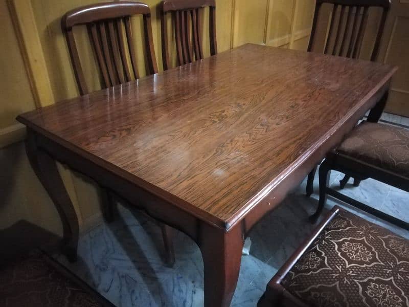 Wooden Dining Table with 6 chairs, Beautiful wooden dining table 0