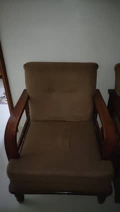 Brown colour sofas 1 seated and 2 seated  4 years used but minimal 0
