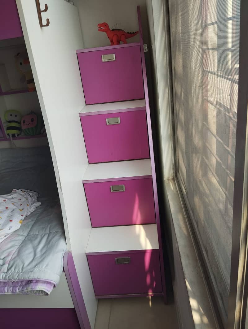 Kids bunk bed with study table 2
